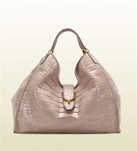 soft stirrup light pink crocodile shoulder bag gucci price|gucci handbags.